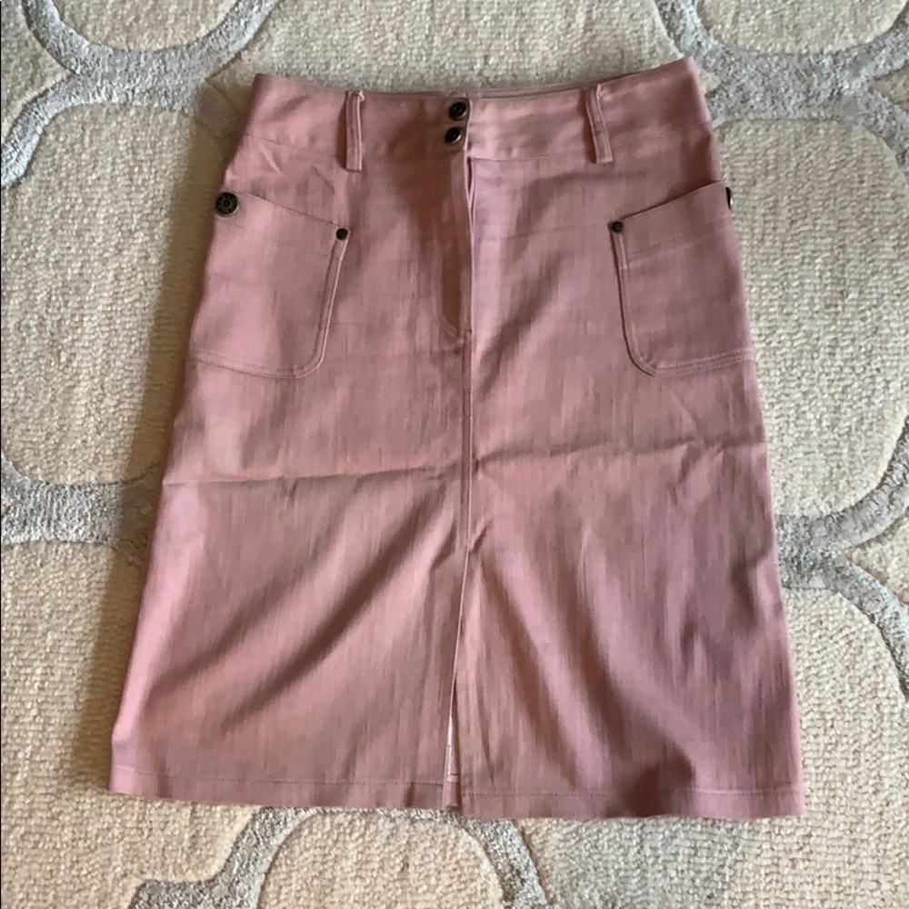Absolu pink jean skirt
